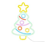 Magie di Natale Figura di Natale a Neon connessione USB per Decorazioni Natalizie 24 x 40 cm (Albero di Natale)