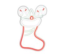 Magie di Natale Figura di Natale a Neon connessione USB per Decorazioni Natalizie 24 x 40 cm (Calza)