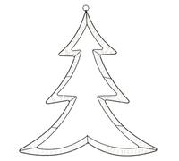 Magie di Natale Figura natalizia decorativa pensile, con luci a LED, con timer e trasformatore (Albero)
