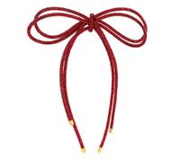 Magie di Natale Fiocco Doppio con Brillantini Dorati da 18 cm x 22 cm (Rosso)