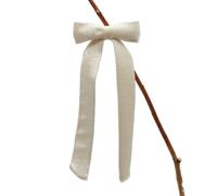 Magie di Natale Fiocco in Velluto con Clip per addobbi Natalizi, Alto 30 cm (Avorio)
