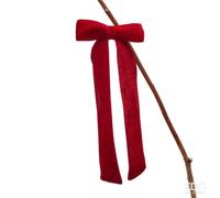 Magie di Natale Fiocco in Velluto con Clip per addobbi Natalizi, Alto 30 cm (Bordeaux)