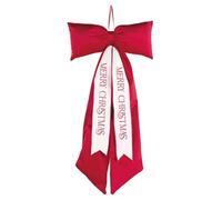 Magie di Natale Fiocco in Velluto Rosso più Fascia Merry Christmas da 40 cm x 80 cm