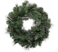 Magie di Natale Ghirlanda dietro porta "Milton" in PP effetto aghi di Pino, corona per decorazioni natalizie (Ø 45 cm, Aghi di Pino)