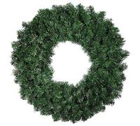 Magie di Natale Ghirlanda tonda di natale con luci LED decorazione natalizia per dietro porta (80 cm, 50% PE + 50% PVC)