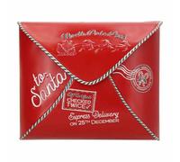 Magie di Natale Lettera del Polo Nord Rossa in Metallo per Decorazioni Natalizie 35x11,5x29