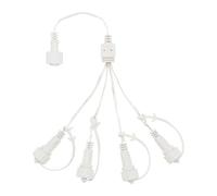 Magie di Natale Multi connettore Smart Connect, 4 uscite Cavo Trasparente per cascate e Decorazioni Luminose