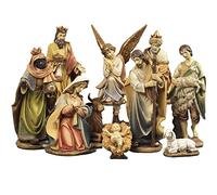 Magie di Natale Natività completa con re magi presepe in poliresina 11 soggetti (30 cm)