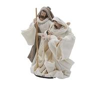 Magie di Natale Natività monoblocco Lord statue per presepe con vestiti in tessuto (17 cm, Avorio)