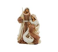 Magie di Natale Natività monoblocco Lord statue per presepe con vestiti in tessuto (28 cm, Nocciola)