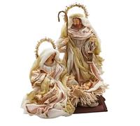 Magie di Natale Natività monoblocco statue per presepe con vestiti in tessuto h 50 cm