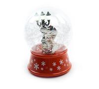 Magie di Natale Palla di Neve in plastica con luci e Neve con Musica Decorazione Natalizia (Stile 1)