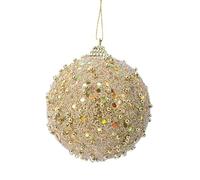 Magie di Natale Pallina natalizia colore oro con brillantini, decorazione da Ø 8 cm, confezione da 6 pezzi