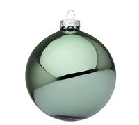 Magie di Natale Palline per albero di Natale in vetro decorato (10 cm, Verde Cinabro Lucido, 4)