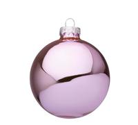 Magie di Natale Palline per albero di Natale, sfera vetro rosa caldo lucido (6 sfere da 8 cm)