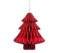 Magie di Natale Pendaglio a forma di alberello colore rosso in carta decorazioni natalizie per albero di Natale (13 cm)