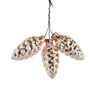 Magie di Natale Pendaglio a Forma di pigne per Albero di Natale Decorazione Natalizia da 6 cm (Champagne)