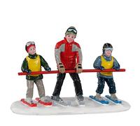 Magie di Natale Pista di Pattinaggio per Principianti Statuetta per Villaggio di Natale in poliresina