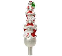 Magie di Natale Puntale per Albero di Natale con Pupazzi in Vetro Decorazione e addobbo da 31 cm (Pupazzo di Neve)