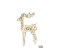 Magie di Natale Renna Decorativa in Metallo Color Oro per Decorazione Natalizia (38 cm)