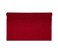 Magie di Natale Rotolo di Tessuto Vellutato con Brillantini da 48 cm x 1,8 mt (Rosso)