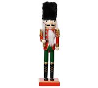 Magie di Natale Soldatino di Natale schiaccianoci in Legno per Decorazioni Natalizie da 25 cm (Cappello Nero)