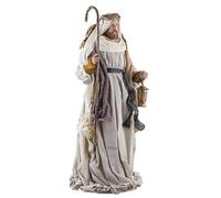 Magie di Natale Statua di San Giuseppe in piedi in resina, garza, canapa, raso e carta da 30,5 x 27,9 x 83h cm