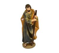 Magie di Natale Statua San Giuseppe per presepe natività in poliresina decorata a mano (20 cm)