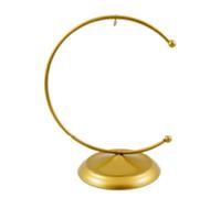 Magie di Natale Supporto palline per albero di Natale a forma di mezzaluna dorata 10 cm