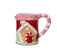 Magie di Natale Tazzain ceramica con manico decorazione natalizia (rosa)