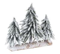Magie di Natale Tris di alberelli di Pino innevati da 30 x 16 x 27h cm