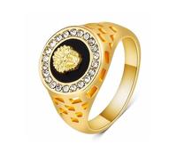 MagieAnello Chevalier Oro Grande Uomo In Acciaio Inossidabile Misura 20-30