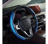 MAGII 2 Pezzi Auto Coprivolante per Volkswagen Up! Polo Golf T-Cross T-ROC, Protezione per Volante Segmentata Copri in Fibra di Carbonio Universali Traspirante Antiscivolo Accessori