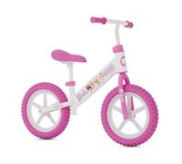 Magikbike Barbie Balance Bike, Bicicletta Senza Pedali, Rosa e Bianca Bicicletta per bambini da 1,5 a 4 anni. Sellino e manubrio regolabili, telaio in metallo.