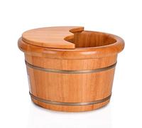 MaGiLL Barilotto per Piedi, Secchio da Bagno in Legno per Massaggio, Fatto a Mano, pediluvi con Superficie Liscia, Accessori per Il Bagno (Colore : B) (B)