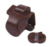 MAGILL Studio fotografico PU. Borsa for fotocamera for fotocamera in pelle Video mini fotocamera borsa for cinturino sostitutivo adatto for Canon EOS M5 M50 M50II Borsa fotografica (Color : Coffee co