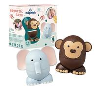 Magimals Safari Animali interattivi e magnetici da collegare tra loro (6 pezzi). Giocattoli da bagno divertenti e creativi per il tuo bambino - Sicuro e comprimibile.