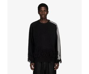 Magione Y-3 Knitted 3 Stripes Fringy Sweater UNISEX Back L