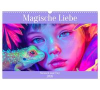 Magische Liebe - Mensch und Tier (Wandkalender 2026 DIN A3 quer), CALVENDO Monatskalender: Kinder und ihre tierischen Freunde