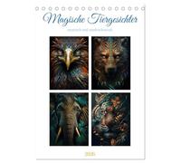 Magische Tiergesichter (Tischkalender 2026 DIN A5 hoch), CALVENDO Monatskalender: Magische Tiergesichter ist ein Kalender voller mysteriöser Tiere, die darauf warten erweckt zu werden.