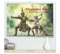 Magisches Asien. Menschen und Natur (hochwertiger Premium Wandkalender 2026 DIN A2 quer), Kunstdruck in Hochglanz: Zauberhafte Bilder von Menschen und Natur in Thailand und Kambodscha