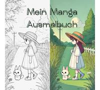 Magisches Manga-Zauberbuch - Fantasie zum Ausmalen: Manga ausmalbilder für groß und klein - zum entspannen, kreativ sein, 40 Seiten Ausmalspaß, für ... und Feinmotor, vom Ghibli stil inspiriert