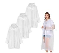 MagiSel Poncho impermeabile per adulti, Poncho Antipioggia Monouso, 3 Pezzi Poncho Impermeabile Usa e Getta Adulto, usa e getta trasparenti per donne e uomini, per Festival Concerti Escursionismo