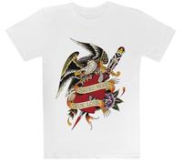 MAGITONE Axl Rose Maglietta Bianca per Bambini T-Shirt A Maniche Corte per Bambini Kids White Tee Children Short Sleeve T-Shirt