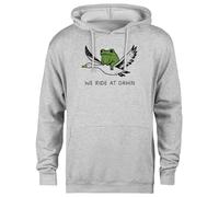 MAGITONE Cavalchiamo All'alba Felpa con Cappuccio Grigia Unisex Pullover Senza Genere Unisex Grey Hoodie Genderless Pullover