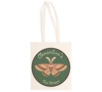 MAGITONE Clementine's Tea Shoppe Patch Totebag Unisex Borsa Per La Spesa Beige Riutilizzabile Unisex Totebag Beige Shopping Sack Reusable