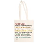 MAGITONE Cose Che Abbiamo Fatto E Non Voluto Totebag Unisex Borsa Per La Spesa Beige Riutilizzabile Unisex Totebag Beige Shopping Sack Reusable