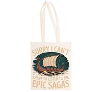 MAGITONE Devo Ascoltare Le Saghe Epiche Totebag Unisex Borsa Per La Spesa Beige Riutilizzabile Unisex Totebag Beige Shopping Sack Reusable