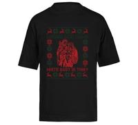 MAGITONE di Chi È Quel Dannato Bambino Che Nascerà Questo Natale T-Shirt Oversize Larga Unisex Nera Unisex Black Tee Baggy Oversized T-Shirt
