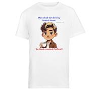MAGITONE Dio E Il caffè T-Shirt A Maniche Corte da Uomo White Tee da Uomo Male White Tee Men Short Sleeve T-Shirt